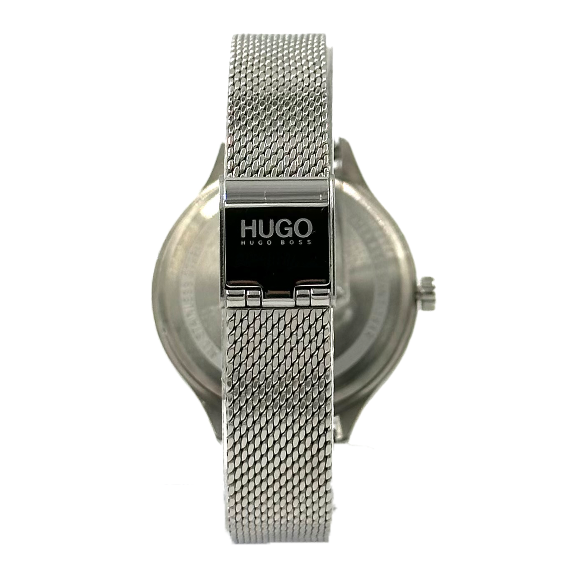 hugo boss ladies watch polished silver milanese bracelet ocean wave dial - 1540061 - 885997367752