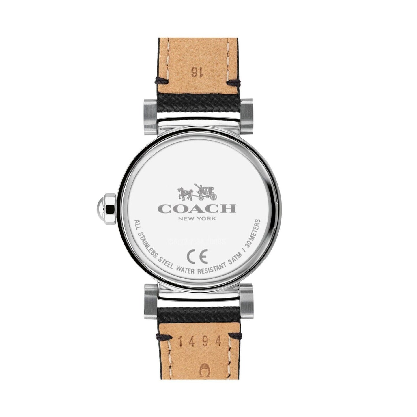 Coach Madison Silver Dial Ladies Fashion Black Leather Band Watch 14502399 $275