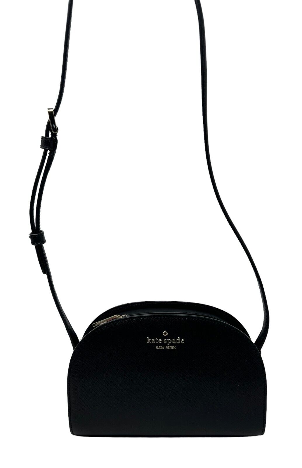 Kate Spade Perry Saffiano Leather Black Dome Crossbody Bag K8697 $279