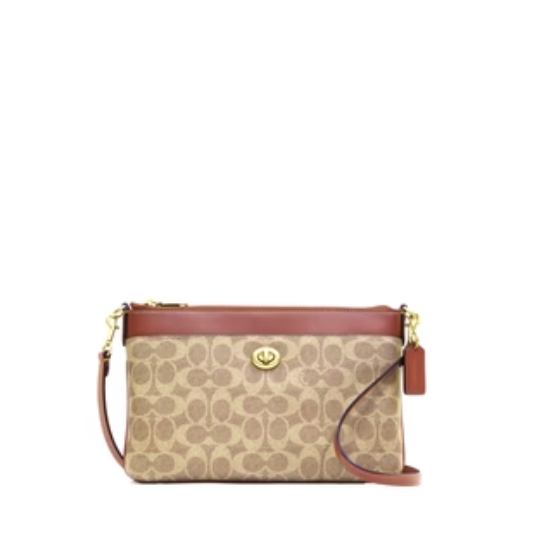 Coach Polly Signature Crossbody - Tan/Rust