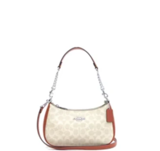 Coach Teri Shoulder Bag - Sand / Deep Orange