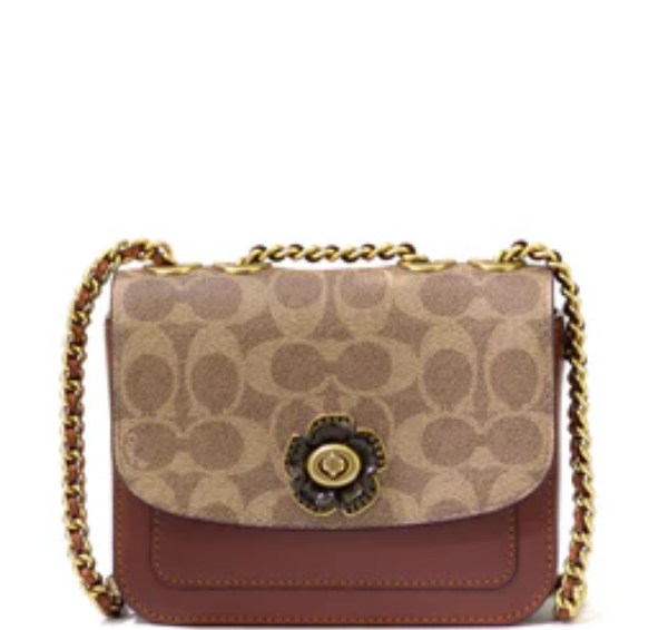 Coach Women's Coated Canvas Signature Madison Shoulder Bag - Tan Rust