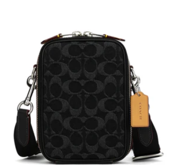 Coach Stanton Crossbody In Signature Denim - Silver/Black