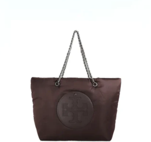 Tory Burch Ella Chain Soft Tote Bag – Brown
