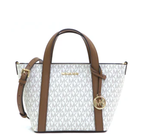 Michael Kors Pratt Small Tote Messenger - Vanilla
