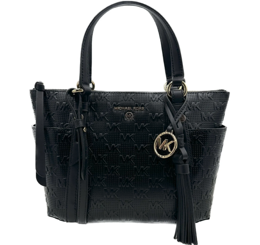 حقيبة مايكل كورس سوليفان الصغيرة ذات الشعار العلوي والسحاب