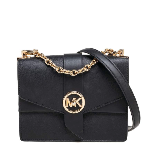 Michael Kors Small Saffiano Leather Greenwich Crossbody Bag - Black