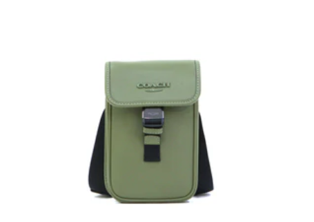 Coach Racer Phone Crossbody Bag -Military Green