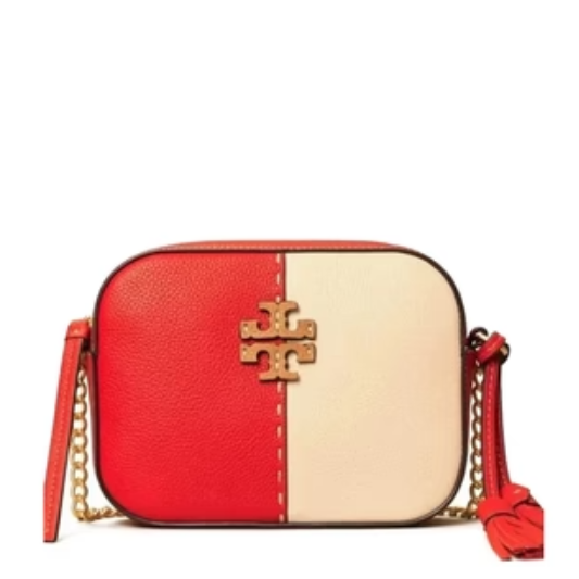 Tory Burch Mcgraw Colorblock Camera Bag - Red/Cream