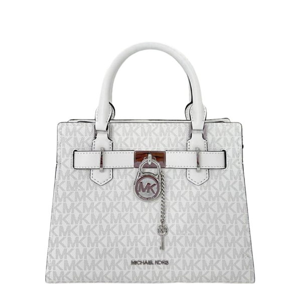 Michael Kors Hamilton Small Monogram Tote- White