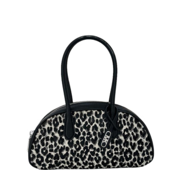 Michael Kors Lulu Small Handle Animal Print  Satchel -Black Multi