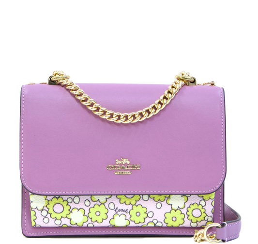 Coach Mini Klare Crossbody Bag In Colorblock With Floral Print-Lilac Multi