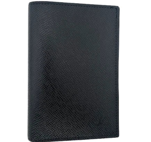 Louis Vuitton Black Taiga Leather Passport Holder - PRE OWNED