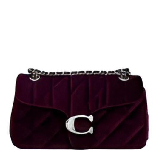 Coach Tabby 26 Merlot Quilted Shoulder Bag- Velvet