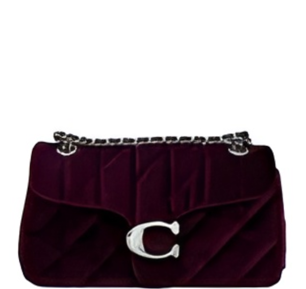 Coach Tabby 26 Merlot Quilted Shoulder Bag- Velvet