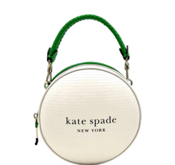 Kate Spade Tee Time 3D Golf Ball Leather Crossbody Bag - White Green
