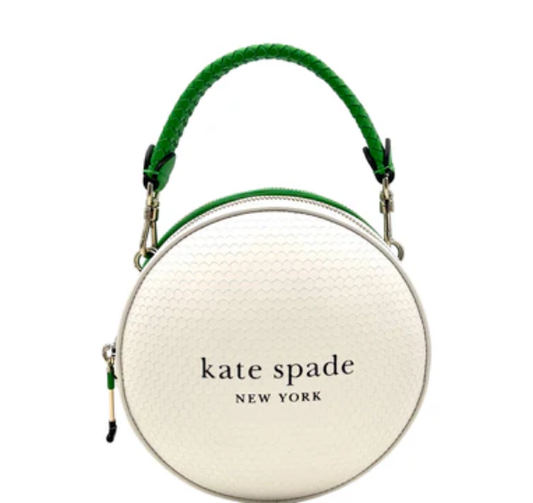 Kate Spade Tee Time 3D Golf Ball Leather Crossbody Bag - White Green