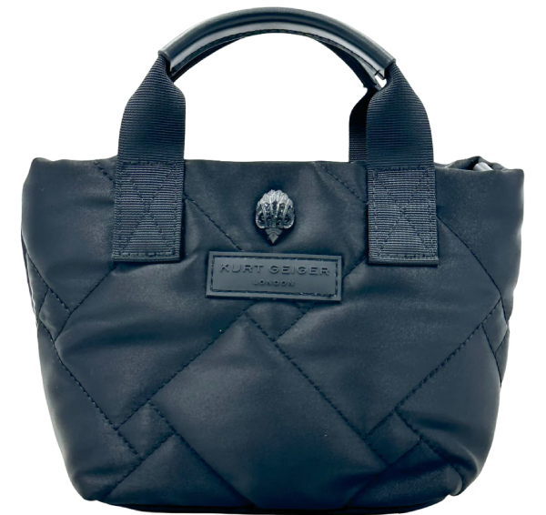 Kurt Geiger Extra Small Nylon Shopper Tote - Black