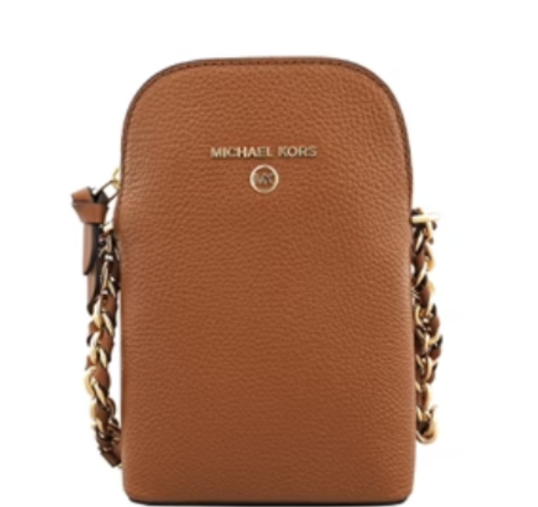 Michael Kors Jet Set Charm Small North/South Chain Phone Crossbody - Luggage