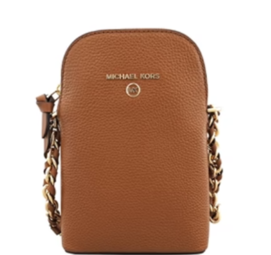 Michael Kors Jet Set Charm Small North/South Chain Phone Crossbody - Luggage