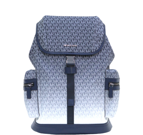 Michael Kors Cooper Men Pocket Backpack Single Speed Clip Buckle Strap - Navy