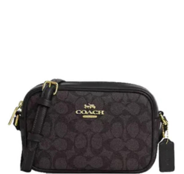 Coach Mini Jamie Camera Bag In Signature Canvas- Gold/ Walnut/ Black
