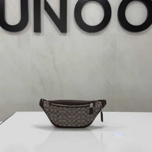 Coach Warren Belt Bag In Signature Jacquard- Tan/ Multi