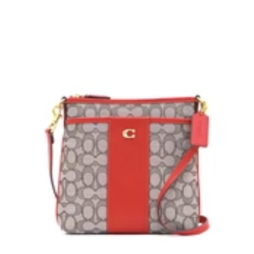 Coach Ladies Jacquard Kitt Coach Print Crossbody Bag