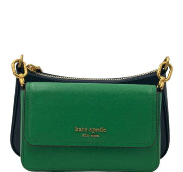 Kate Spade Double Up Colorblocked Crossbody - Green