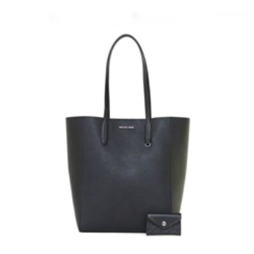 Michael Kors Vincent Large Tote With Attached Card Holder - Black