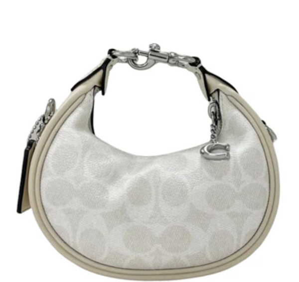 Coach Jonie Bag In Signature Canvas -Silver/White Chalk
