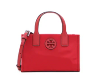 Tory Burch Ella Nylon Mini Tote - Brilliant Red