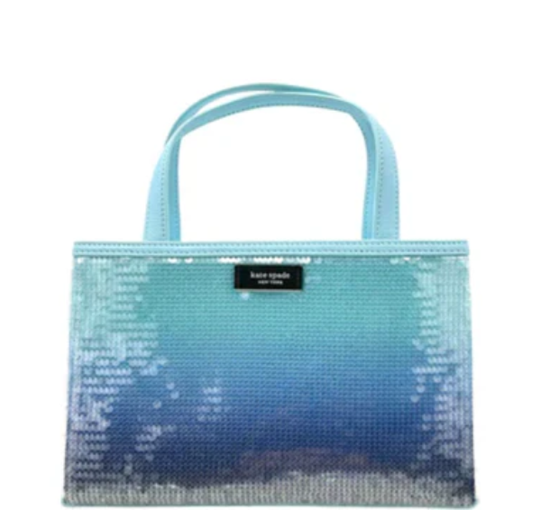 Kate Spade Sam Icon Ombre Sequin Small Tote Bag - Aquamarine Blue