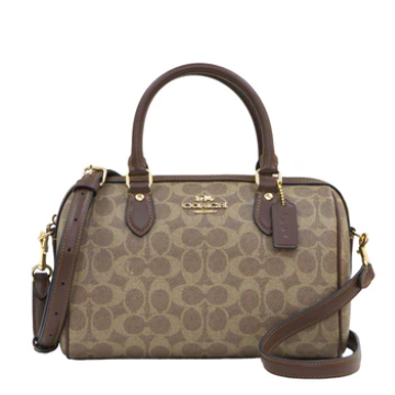 Coach Rowan Satchel Bag In Signature Canvas - Tan/Brown