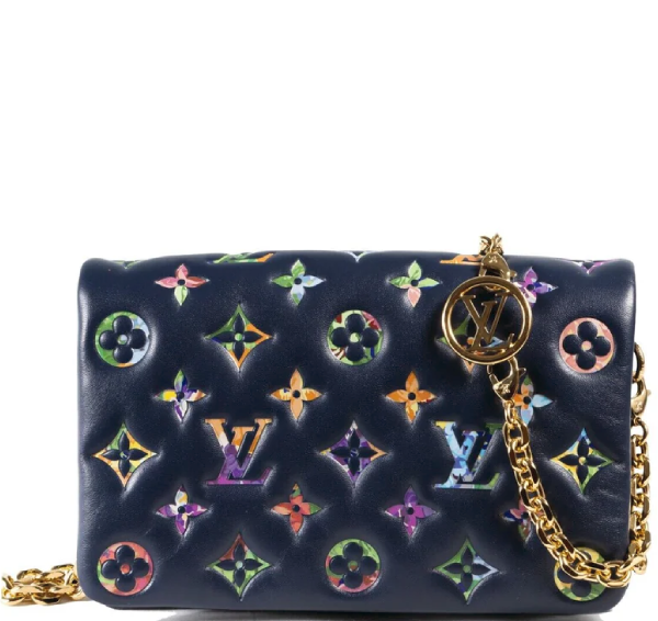 Pochette de jardín con monograma de Louis Vuitton Coussin - Azul marino