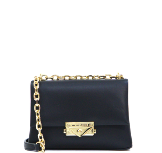 Michael Kors Cece Small Convertible Flap Crossbody Bag- Black