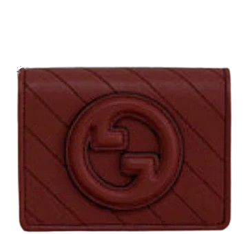 Gucci Blondie Card Case Wallet Round Interlocking G - PRE OWNED