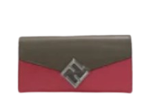 Fendi Pink Dalia/Tortora Leather Continental Wallet