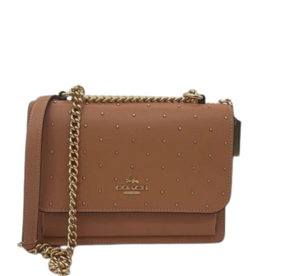 Coach Klare Crossbody Bag Women’s Peach Leather Shoulder Purse Gold-Tone Hardware