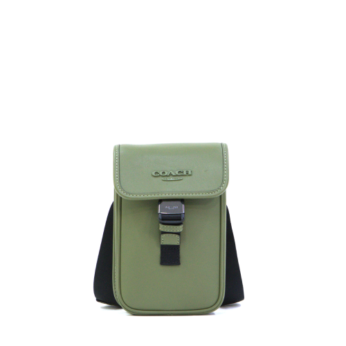 Coach Racer Phone Crossbody Bag -Military Green