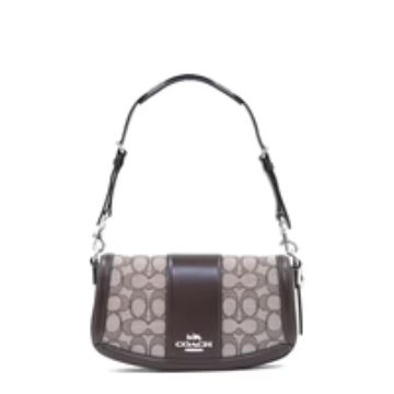 Coach Andrea Shoulder Bag In Signature Jacquard - Oak/Maple