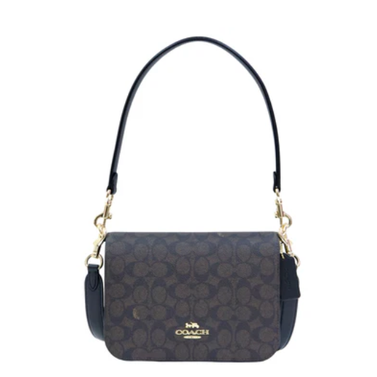 Coach Quinn Bag In Signature Canvas- Gold/ Walnut/ Black