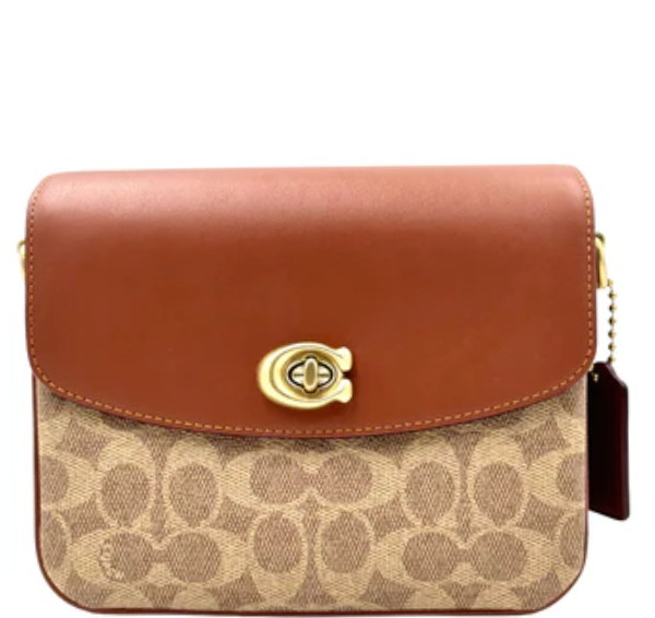Coach Polished Pebbled Leather Cassie Crossbody - Tan/Caramel