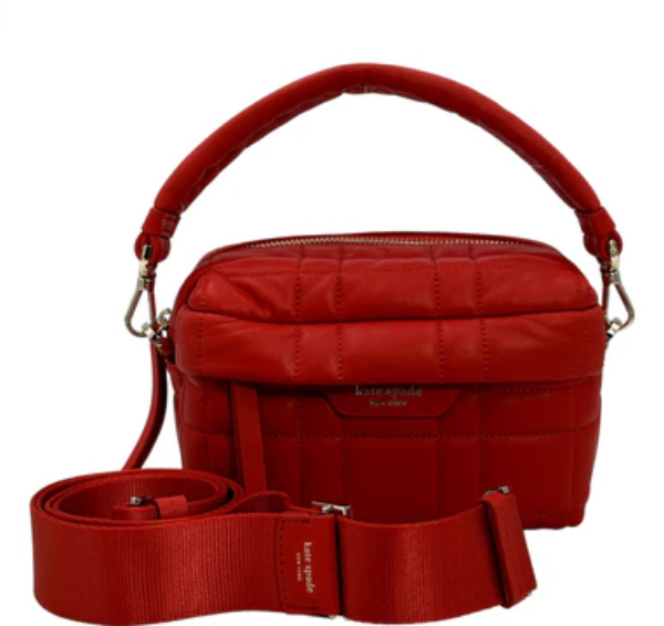 Kate Spade New York Softwhere Quilted Leather Small Convertible Crossbody Clutch - Red