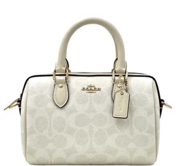 Coach Mini Rowan Crossbody Bag In Signature Canvas - Gracier White