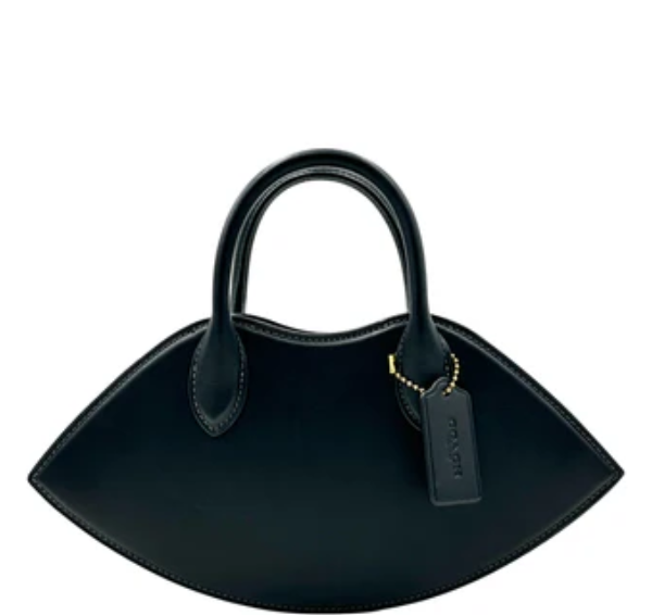 Coach Lip Top-Handle Crossbody Handbag Purse- Black