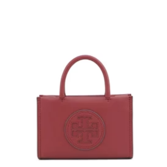 Tory Burch Ella Bio Mini Tote Crossbody Bag - Juneberry Red