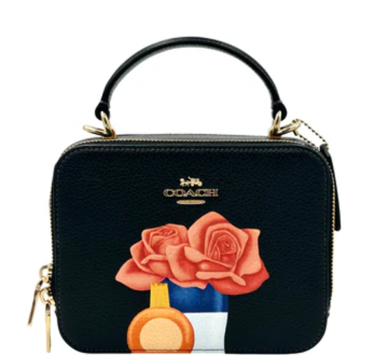 Coach X Tom Wesselmann Flower Box Crossbody -  Black Multi