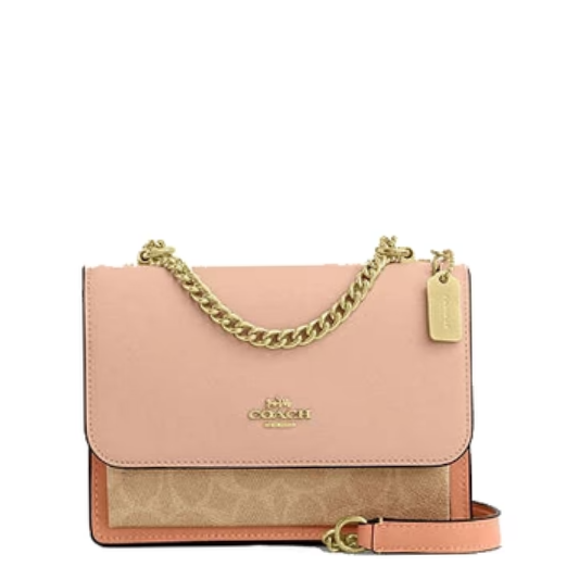 Coach Mini Klare Crossbody Bag In Colorblock Signature Canvas- Cream/Sand