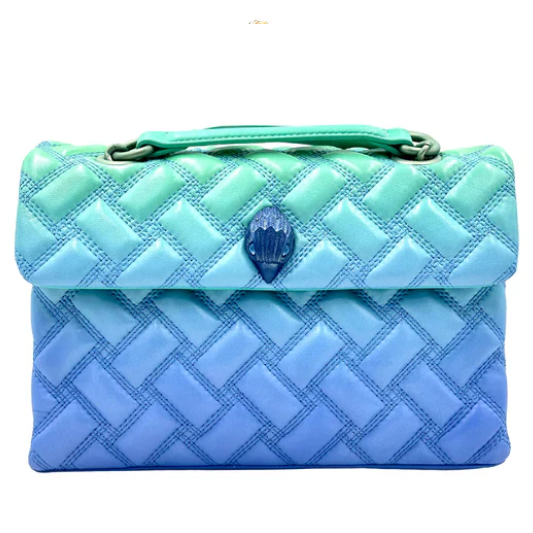 Kurt Geiger Kensington Ombre Quilted Leather Shoulder Bag - Blue Green